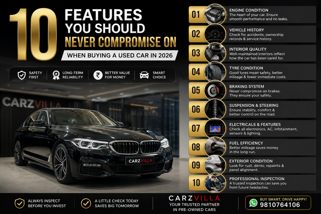 10 Features You Should Never Compromise on When Buying a Used Car in 2026