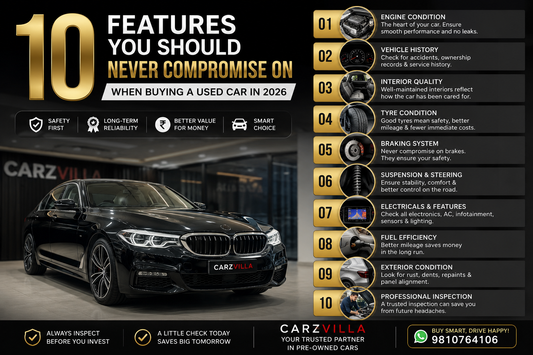 10 Features You Should Never Compromise on When Buying a Used Car in 2026