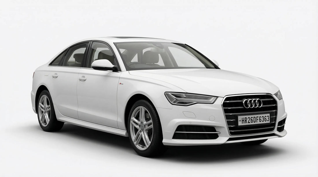 Used Audi A6 2016 diesel luxury sedan in white available at Carzvilla Delhi