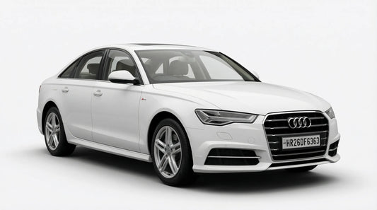 Used Audi A6 2016 diesel luxury sedan in white available at Carzvilla Delhi