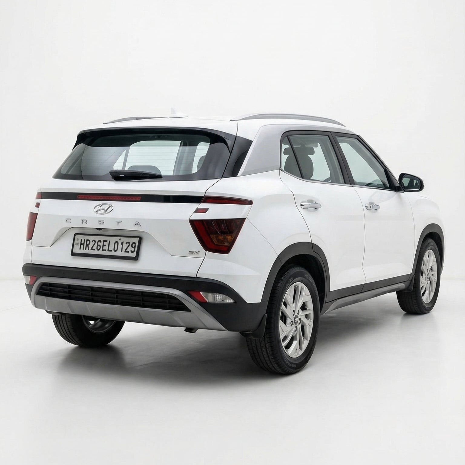 White SUV on a white background