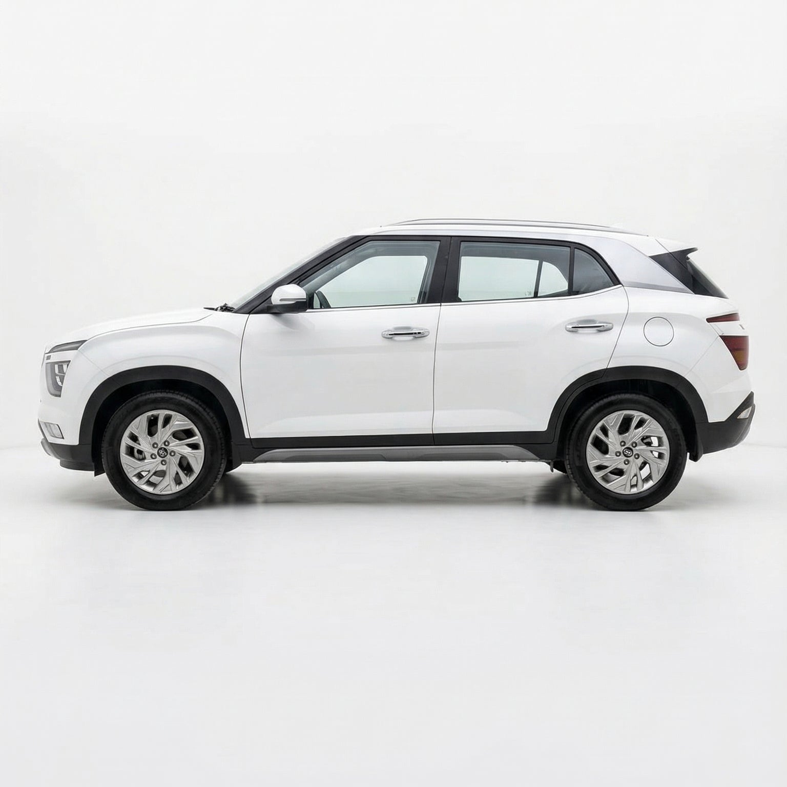 White SUV on a white background