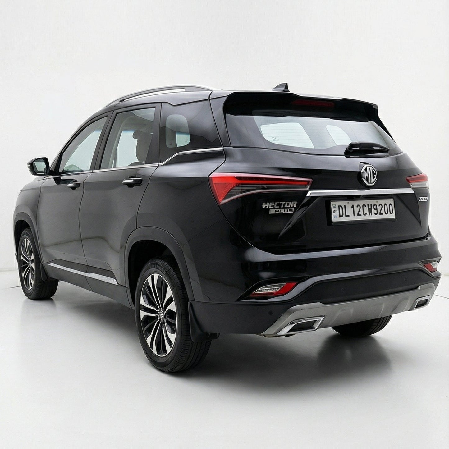 Black SUV on a white background