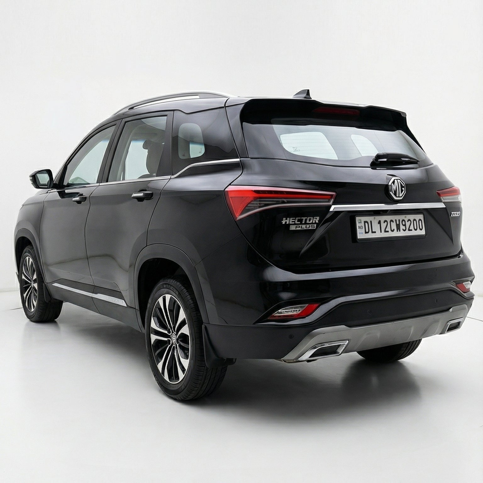 Black SUV on a white background