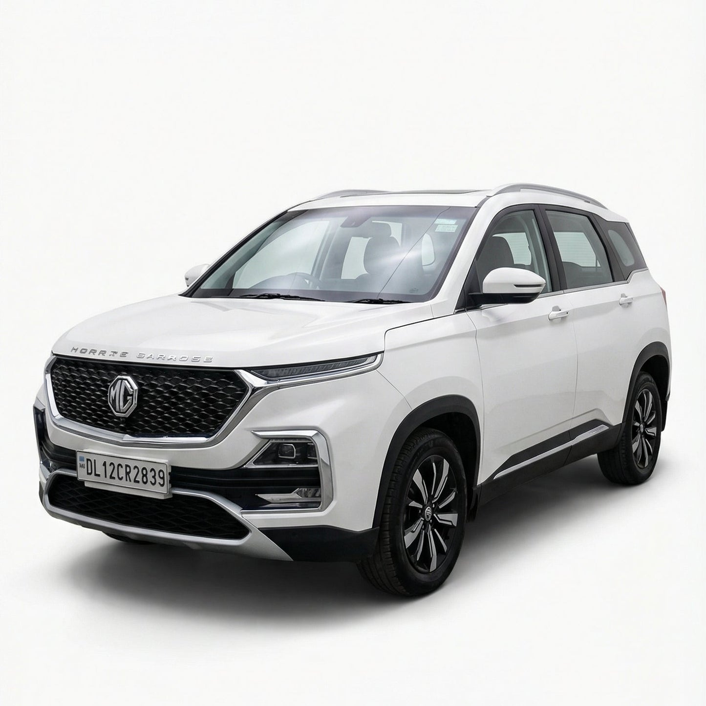 White SUV on a white background