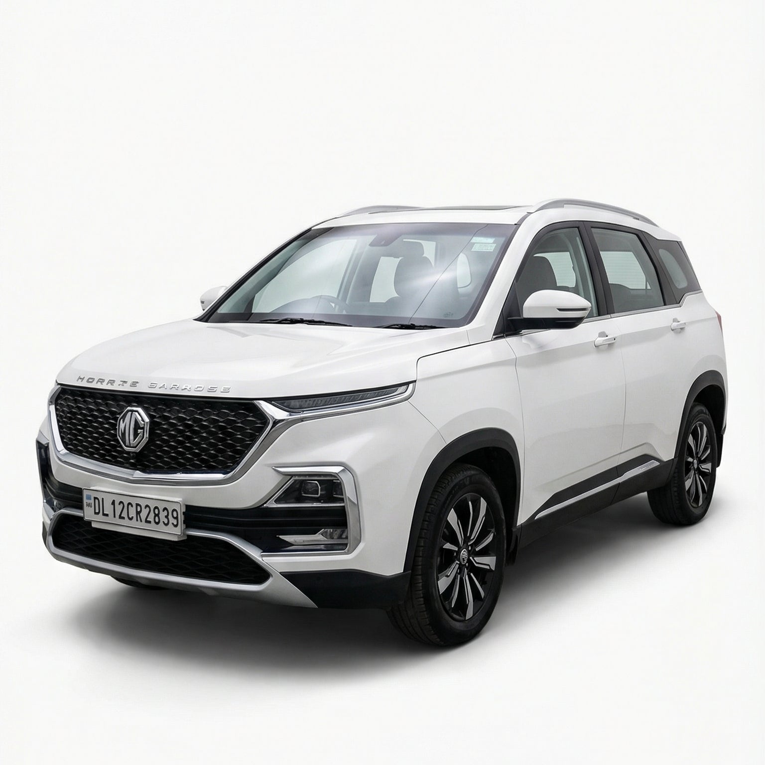 White SUV on a white background