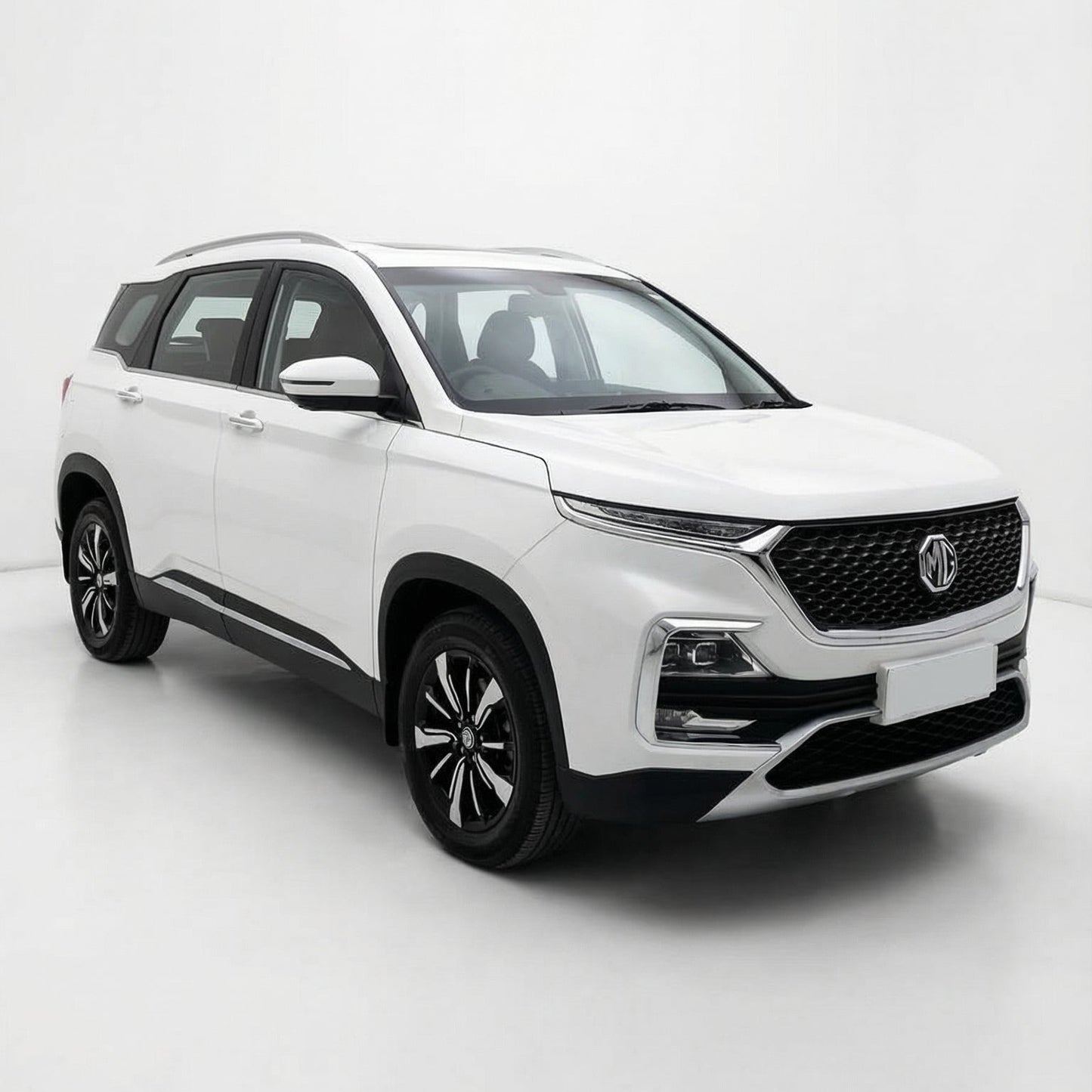 White SUV on a white background