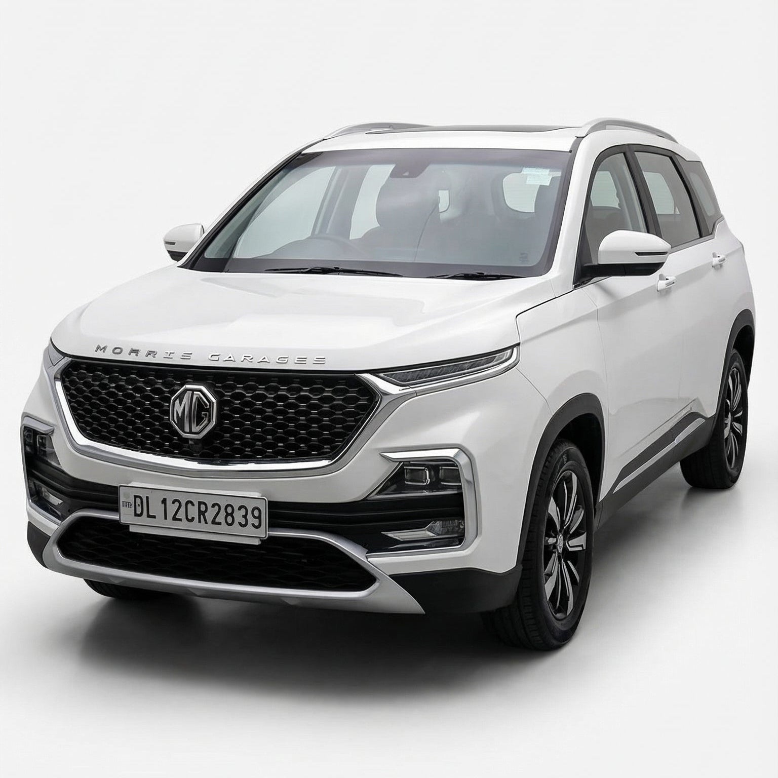 White SUV on a white background