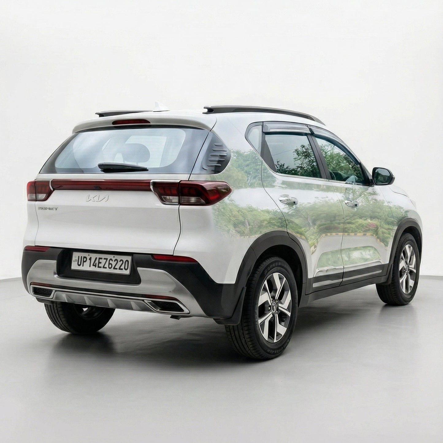 White SUV on a white background