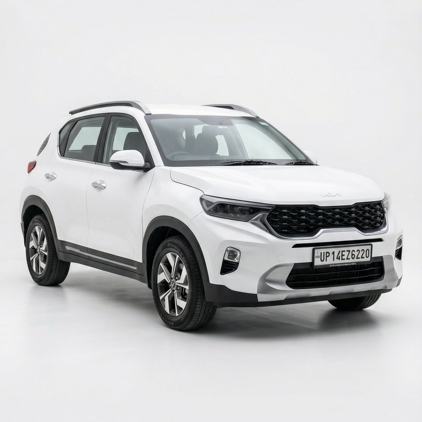 White SUV on a white background