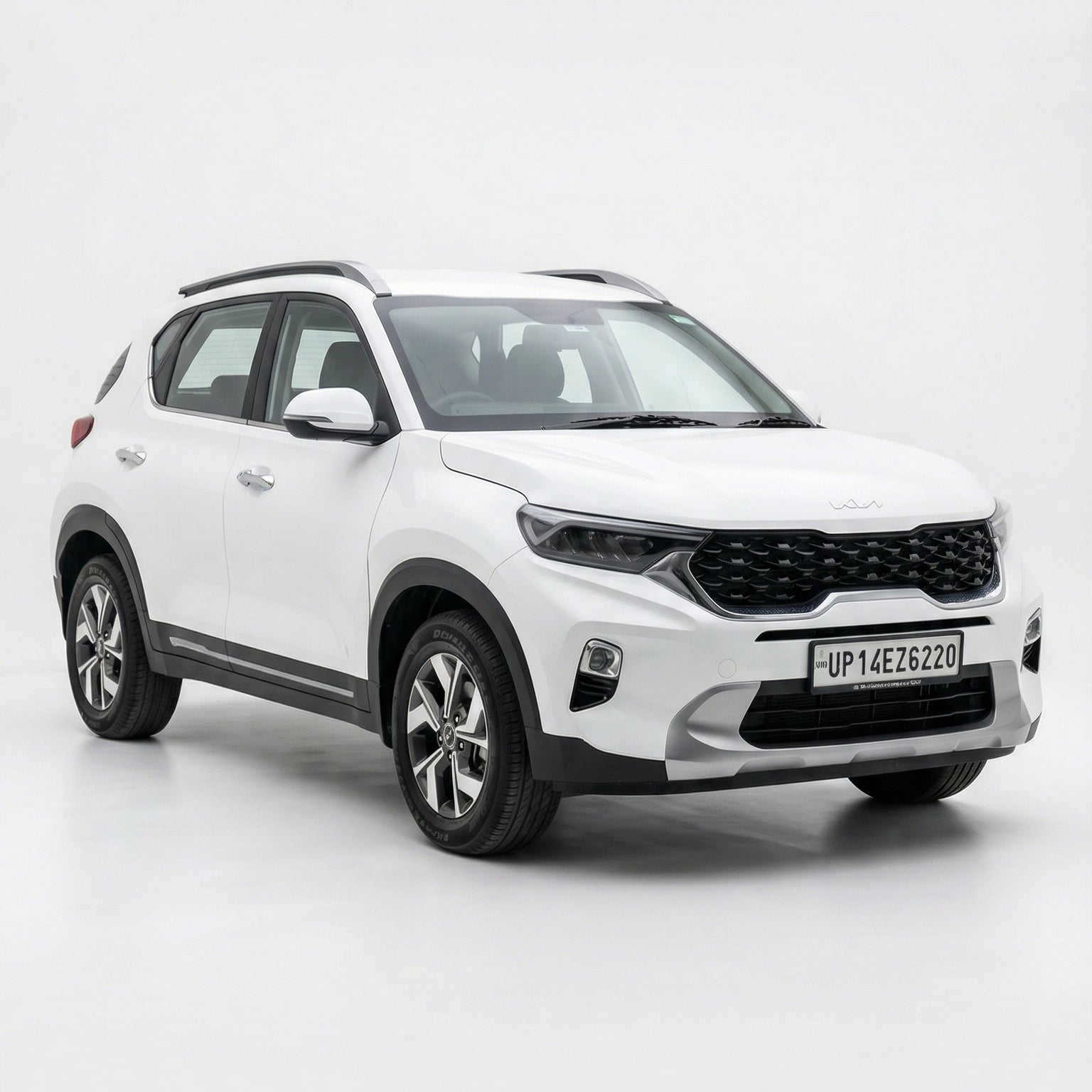White SUV on a white background
