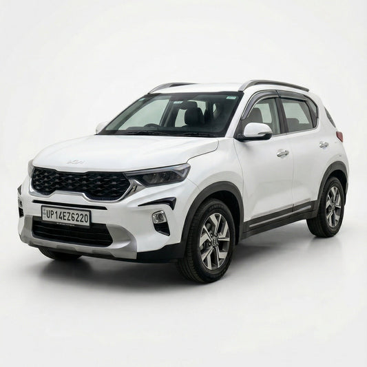 White SUV on a white background