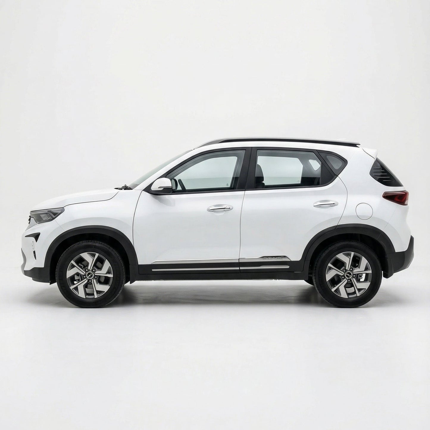 White SUV on a white background