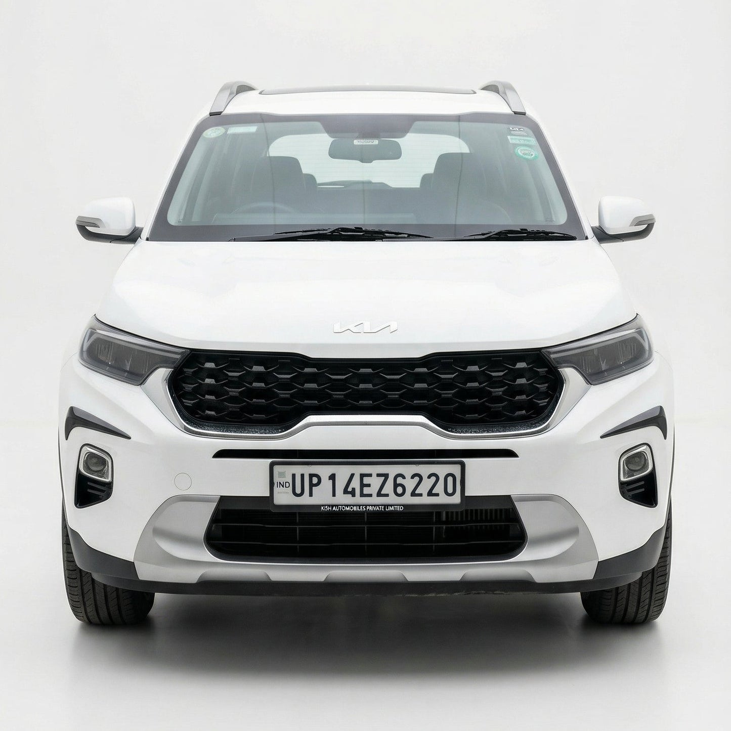 White SUV on a white background