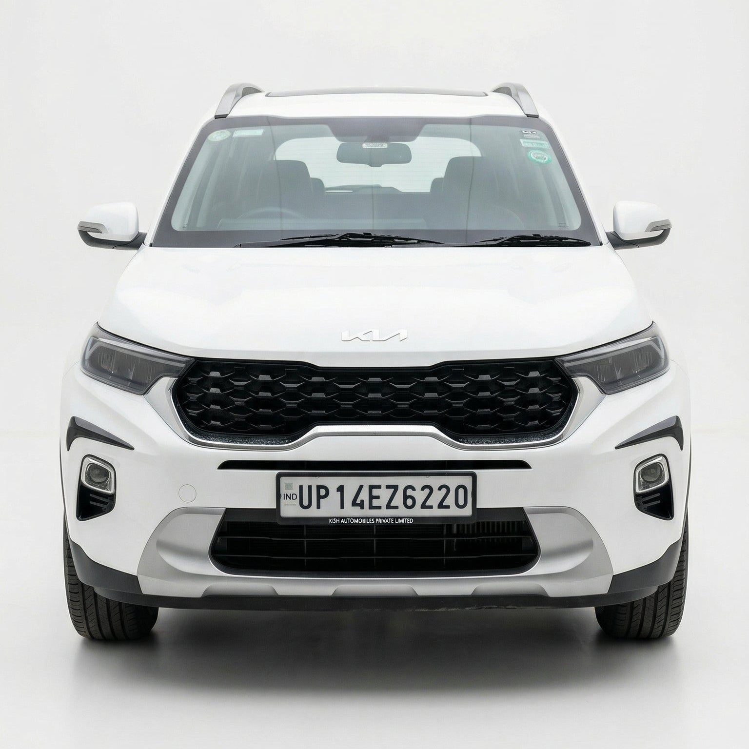White SUV on a white background