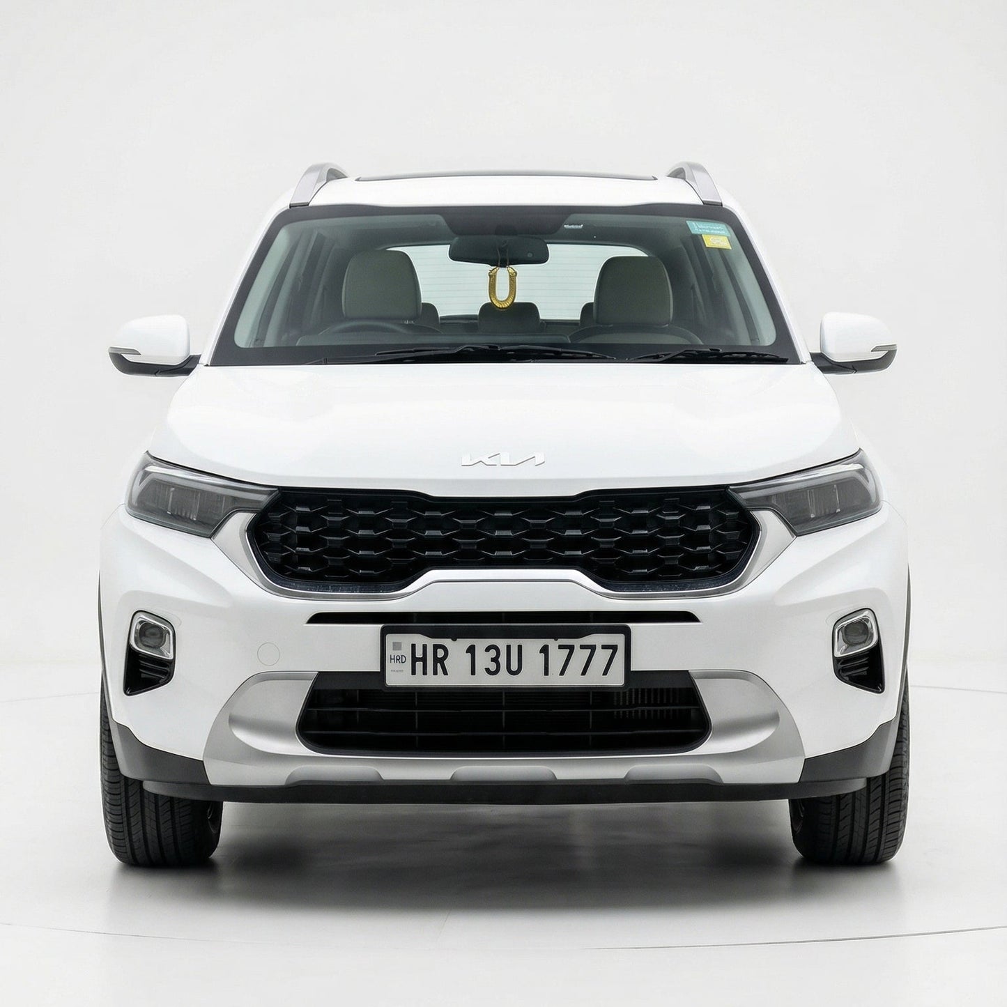 White SUV on a white background