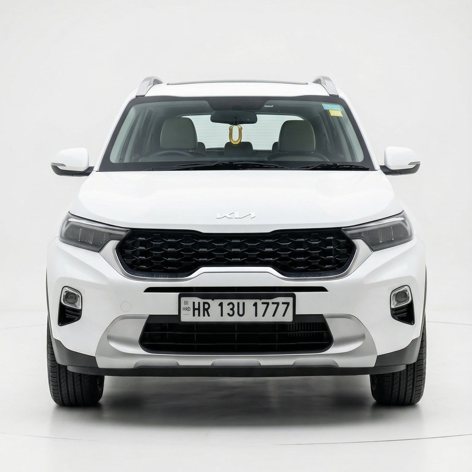 White SUV on a white background