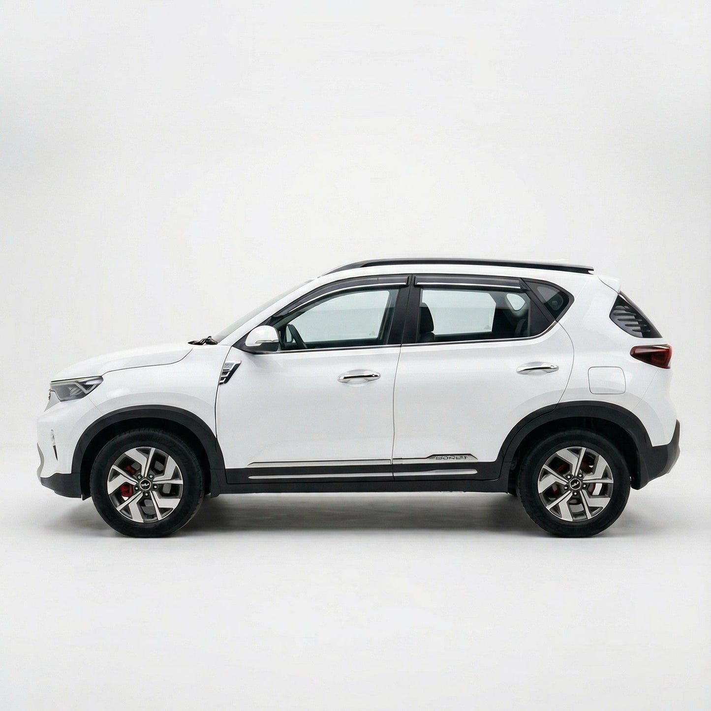 White SUV on a light gray background