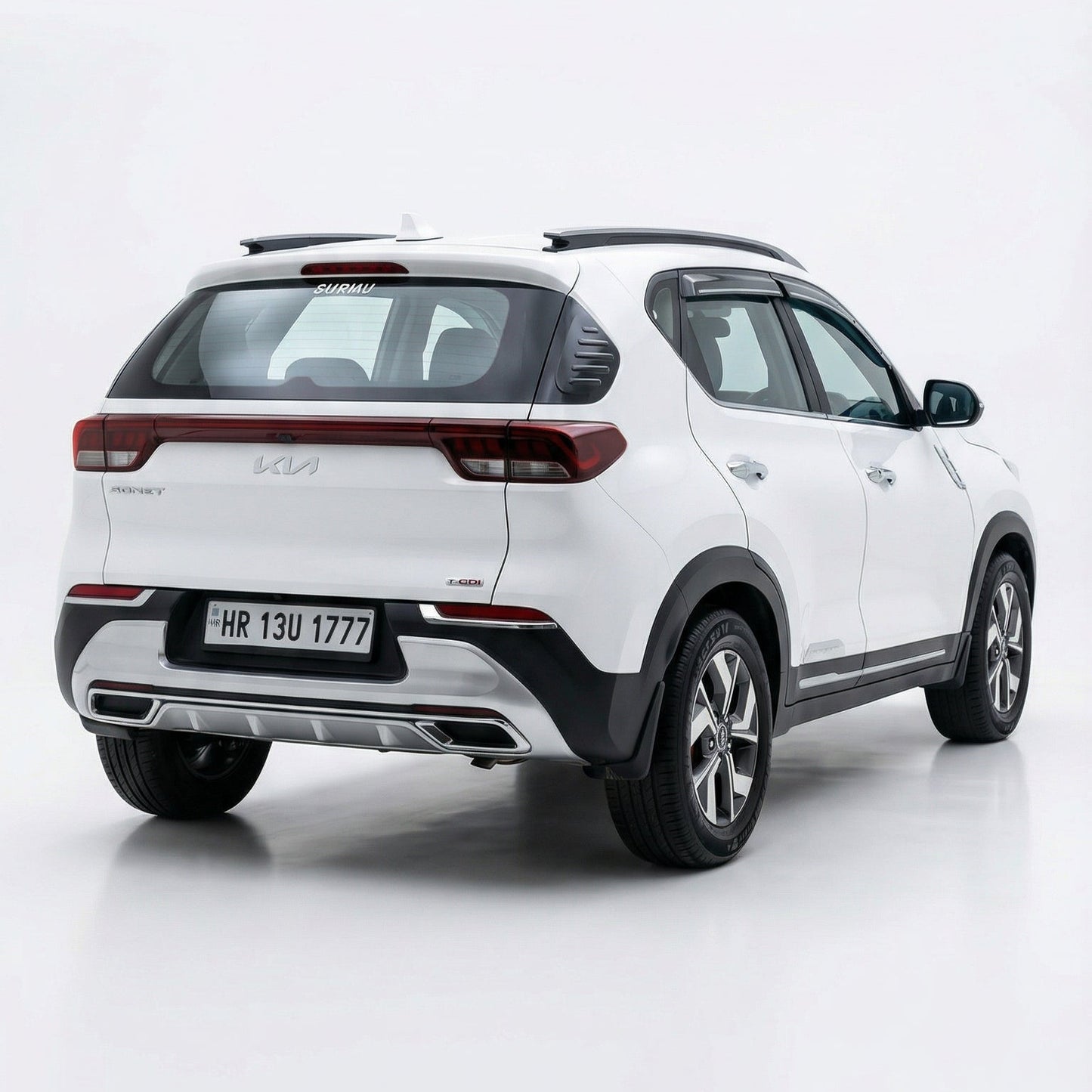 White SUV on a white background