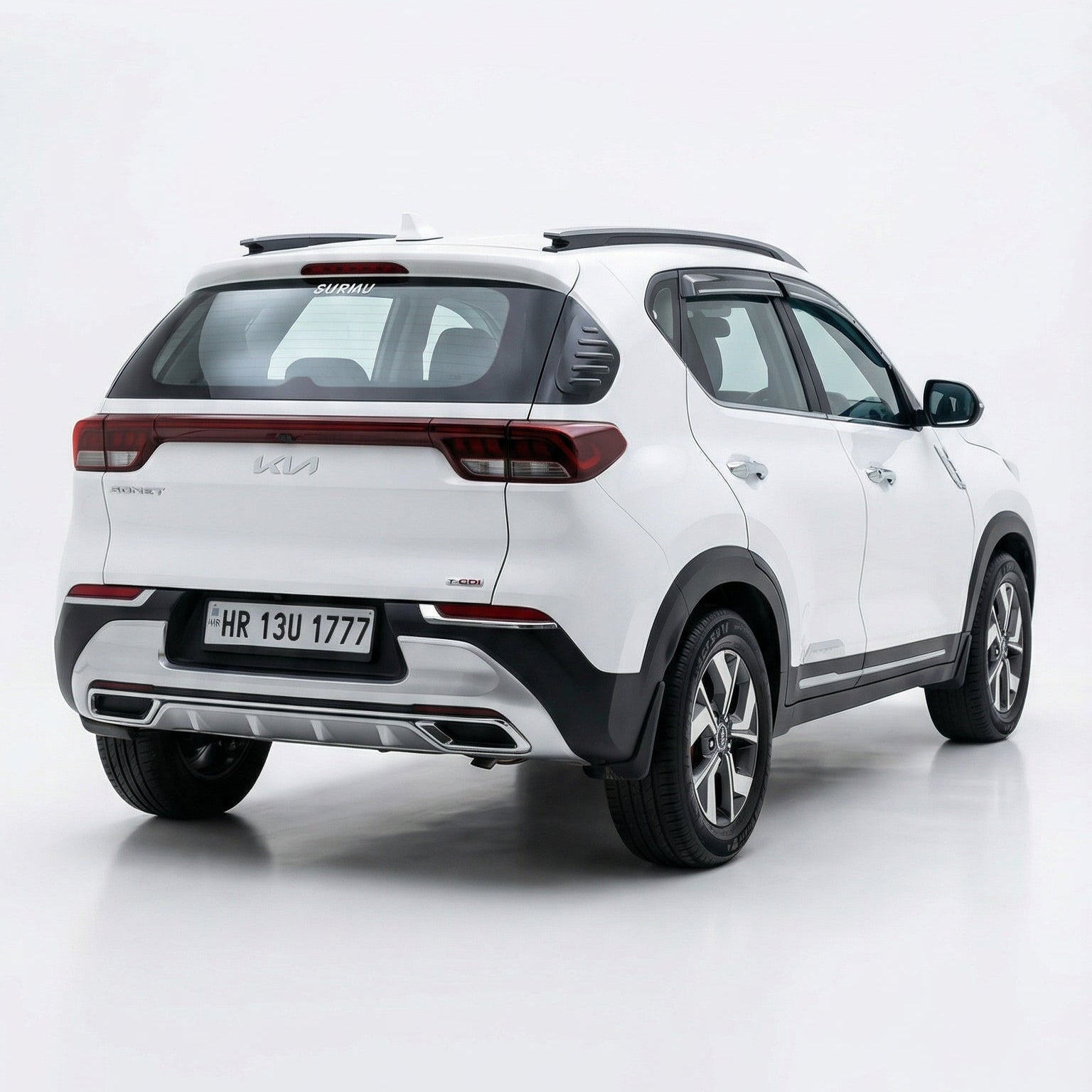 White SUV on a white background