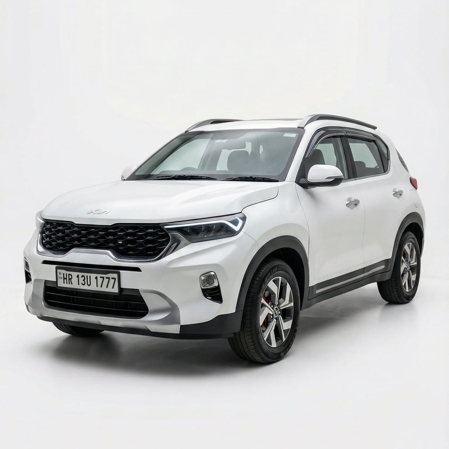 White SUV on a white background
