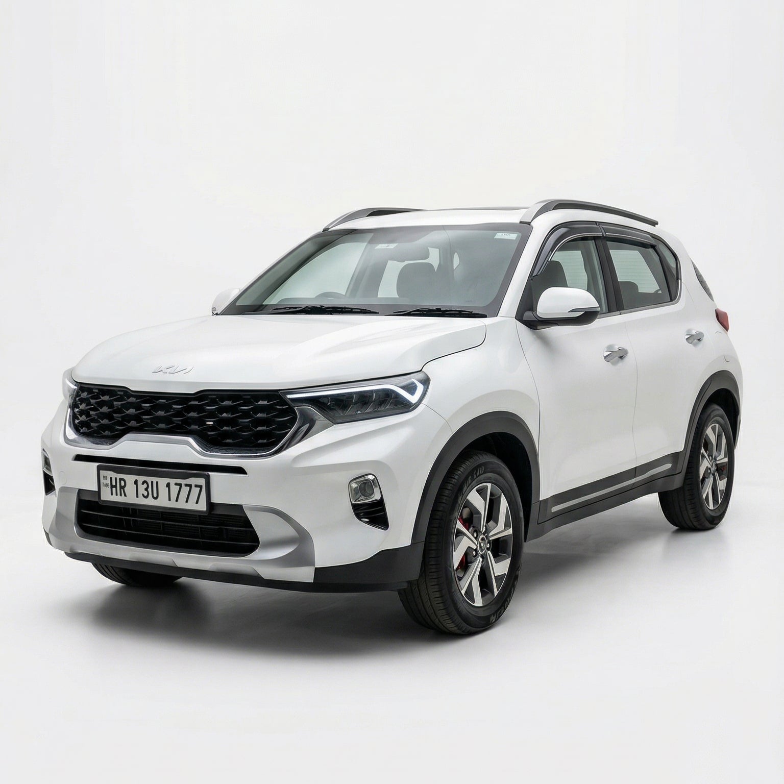White SUV on a white background
