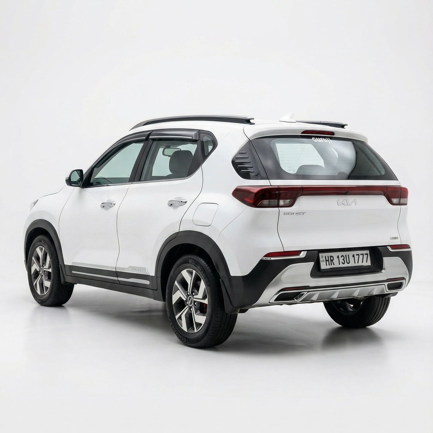 White SUV on a white background