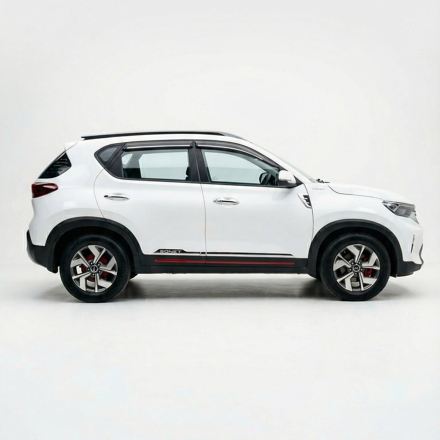 White SUV on a white background