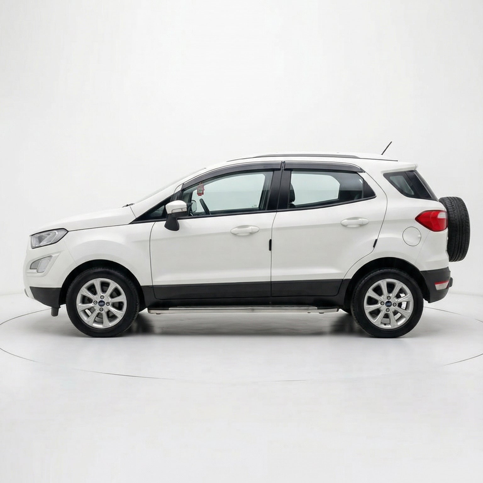 White SUV on a white background