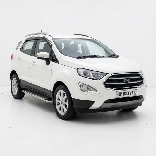 White Ford SUV on a white background