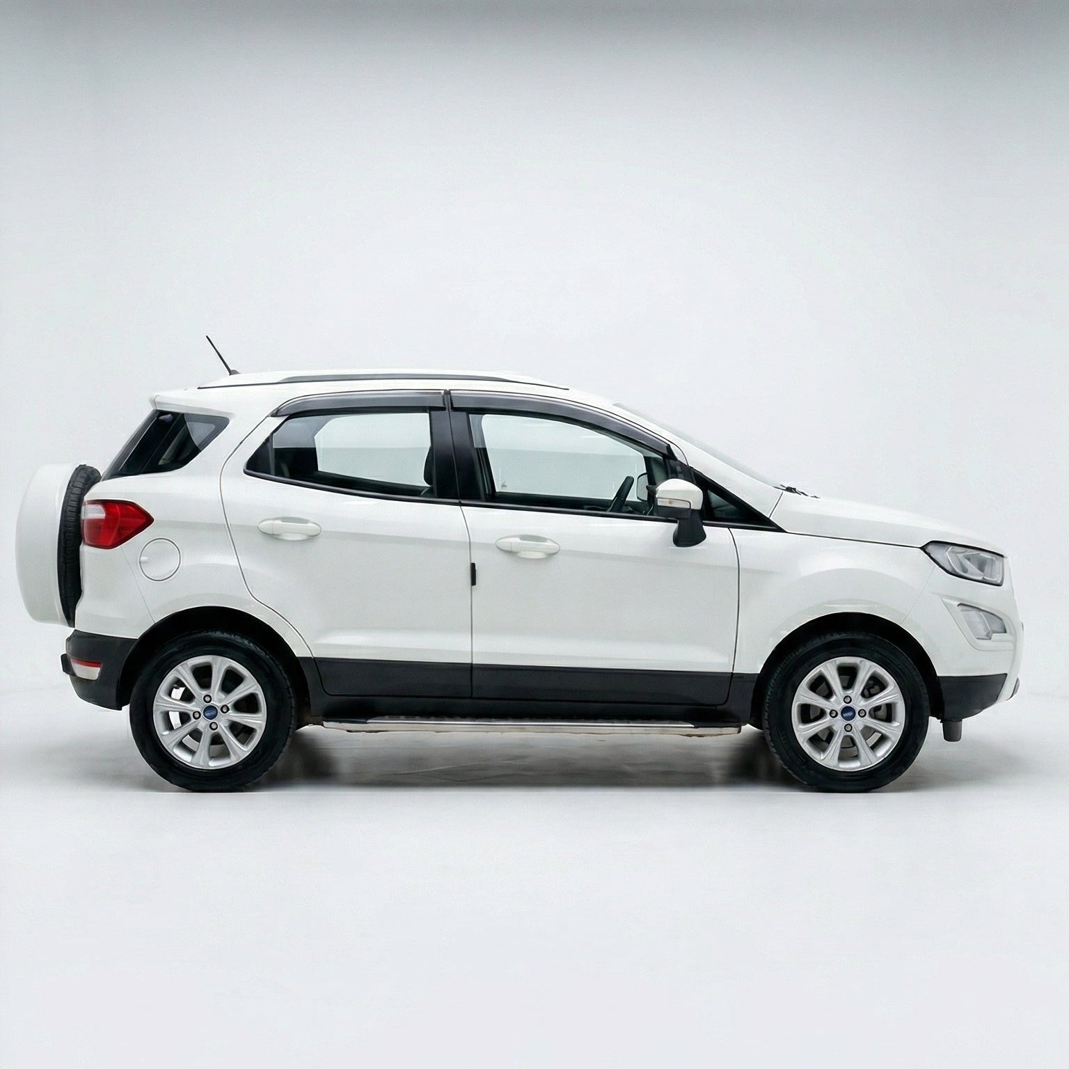 White SUV on a white background