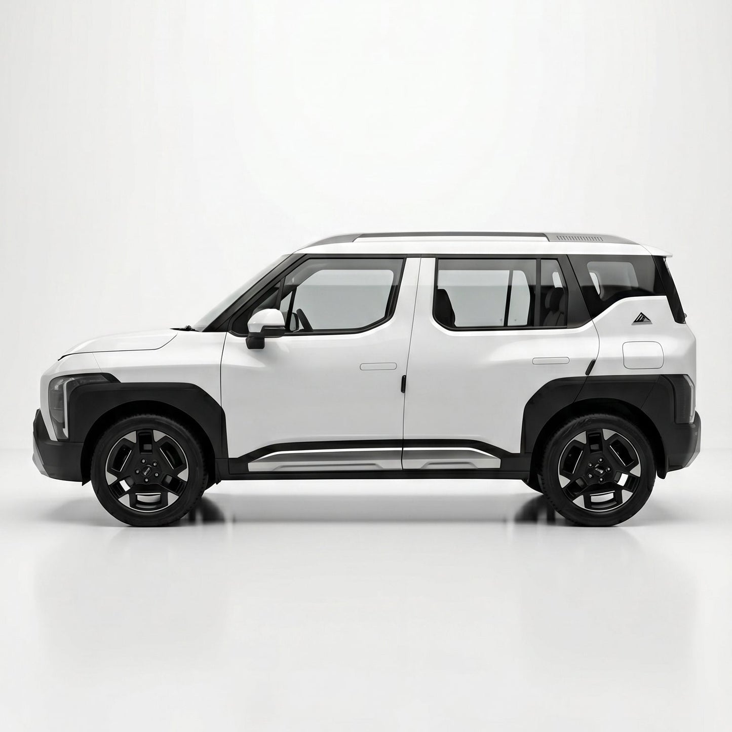 White SUV on a light gray background