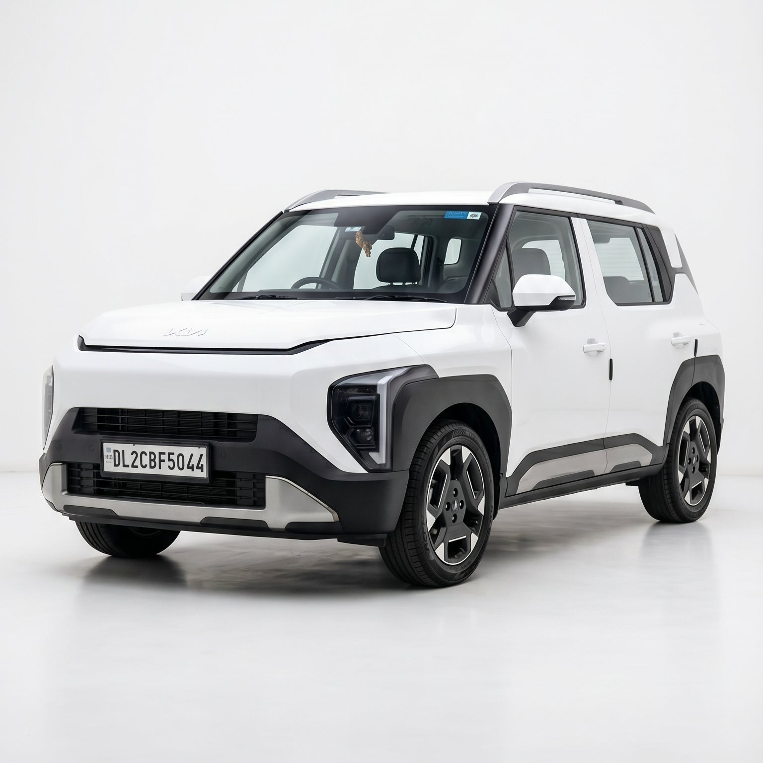 White SUV on a white background