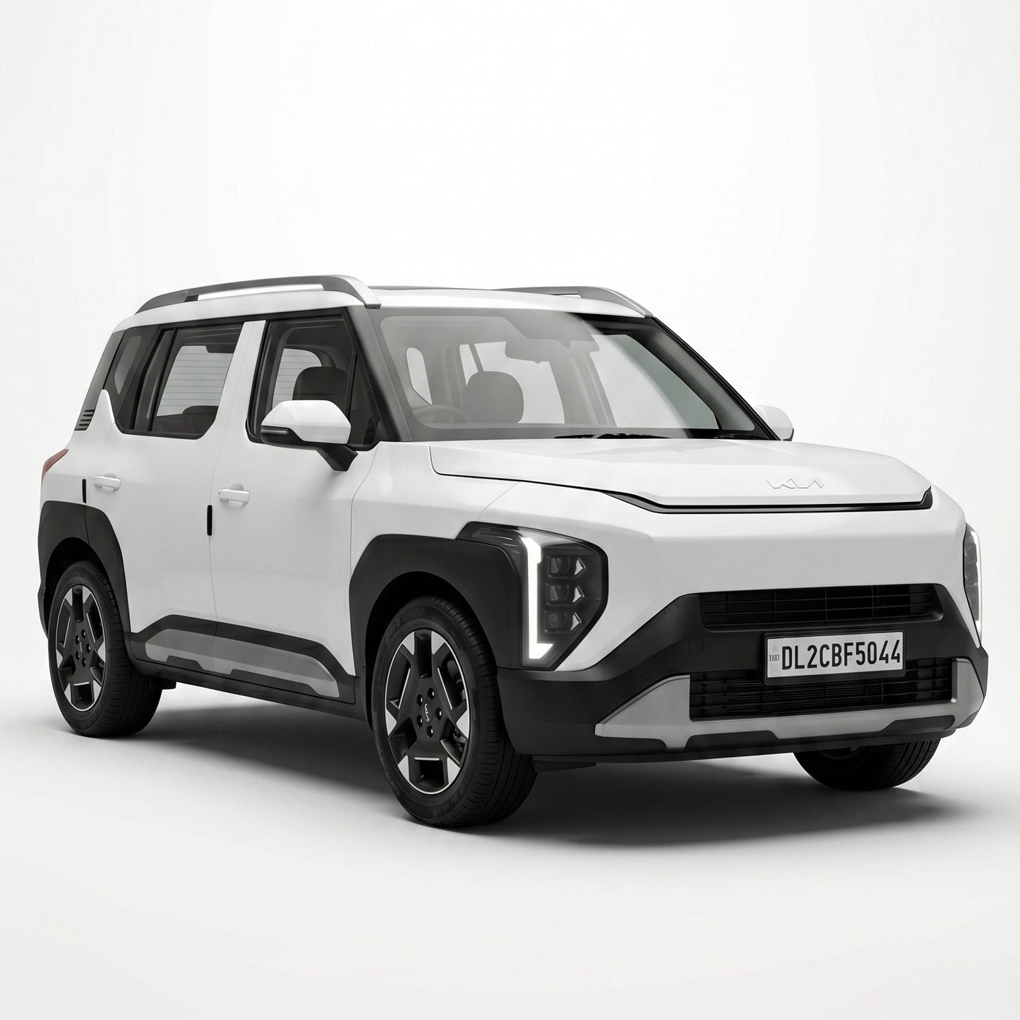 White SUV on a white background