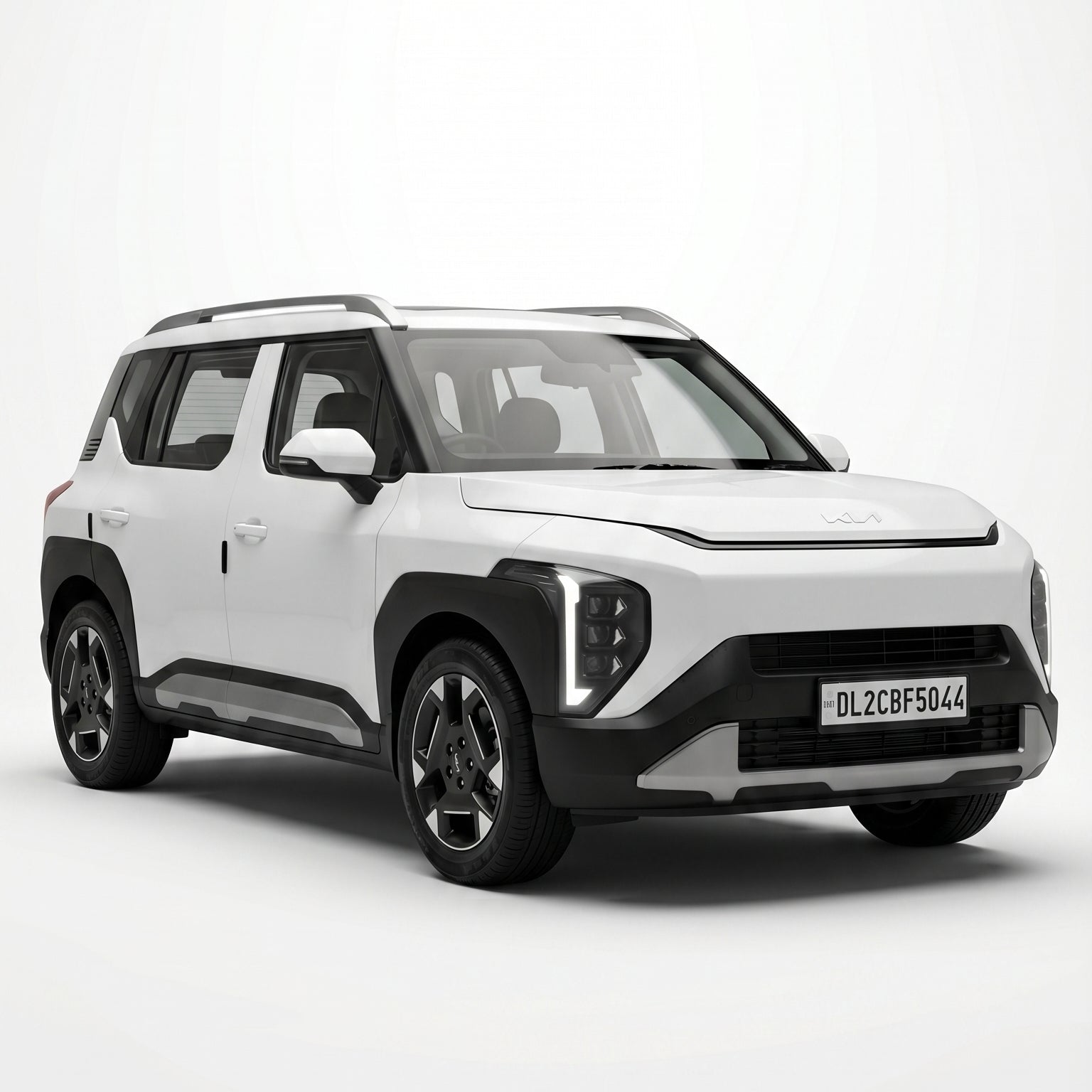 White SUV on a white background