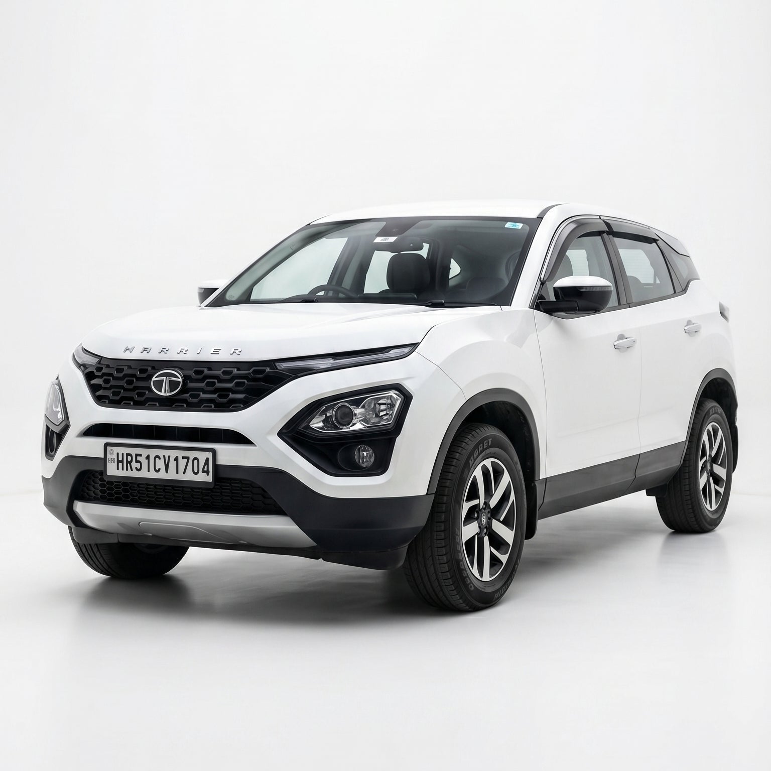 White SUV on a white background